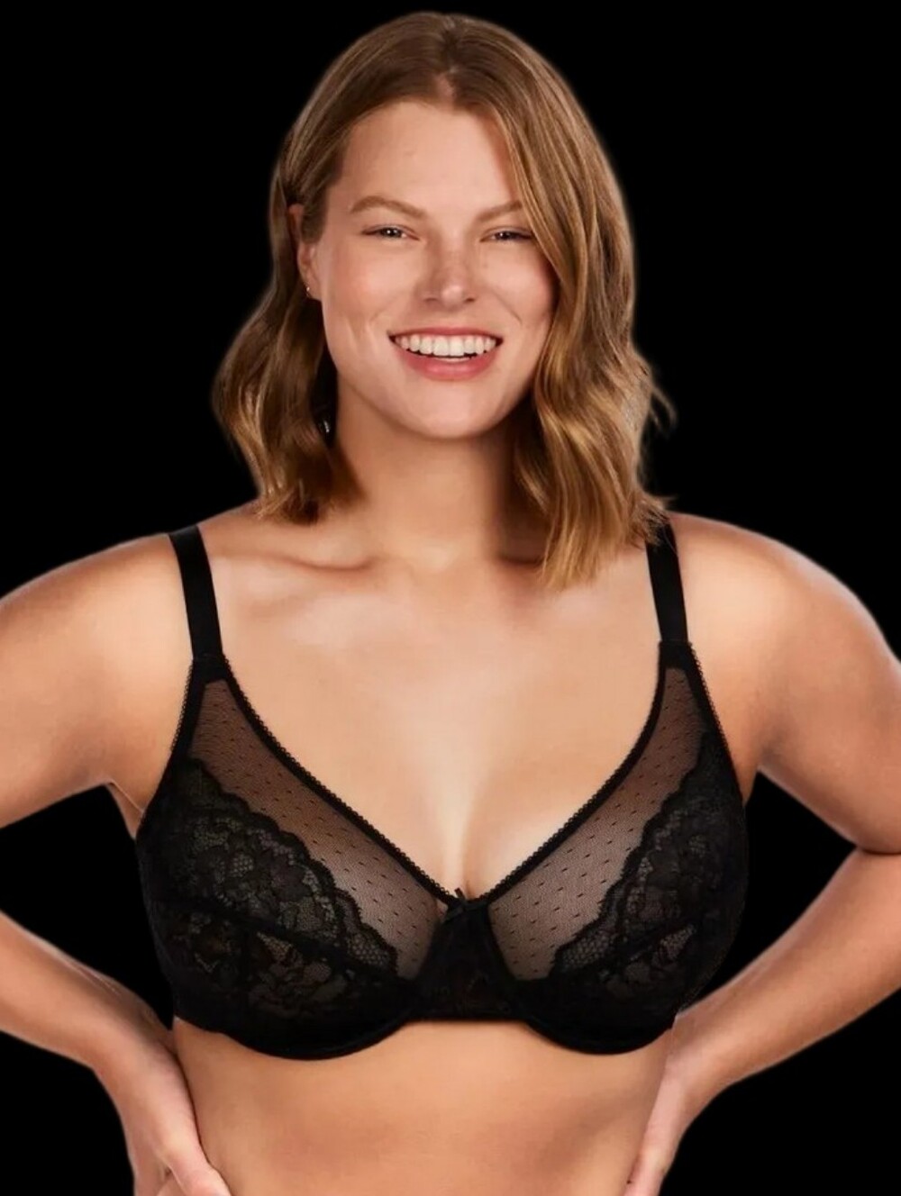 Sculptd Full Coverage Lace Minimizer Bra In Black Size 36DD